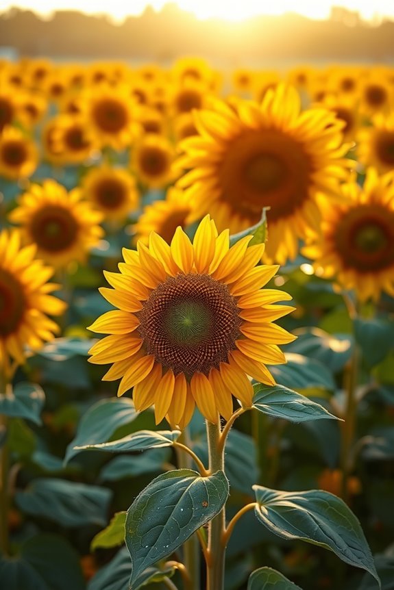 sunflowers optimistic natural leadership resilience