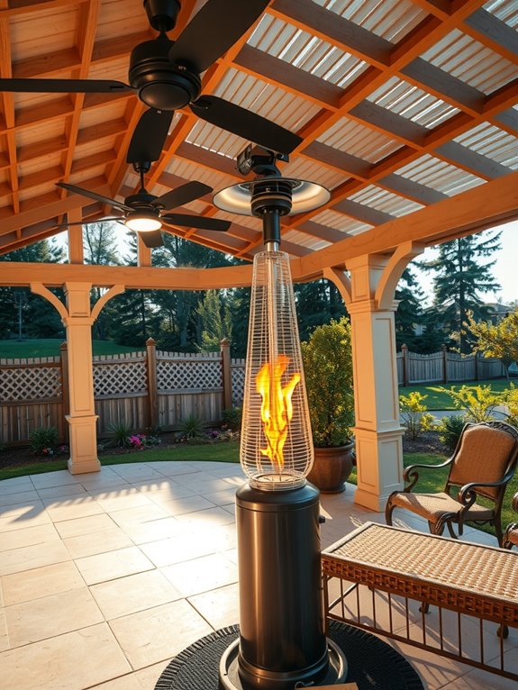 How You Can Safely Use a Patio Heater Under a Covered Patio 5 ventilation patio size heater btu