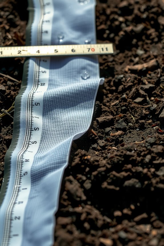 water drainage pooling measurements