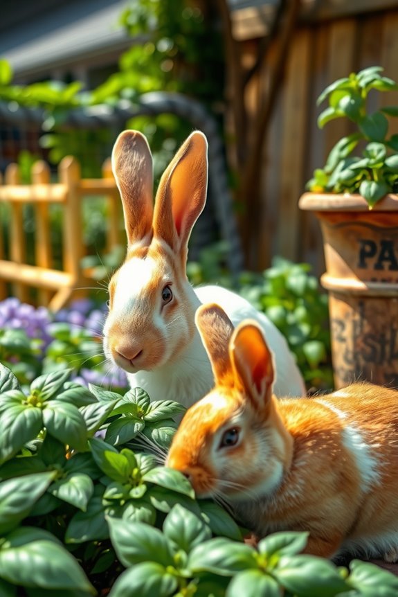 wild vs domestic rabbits differ in basil preferences